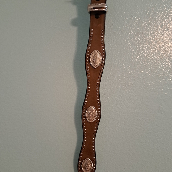 Wrangler Western Leather Belt Medium Brown - Picture 3 of 9